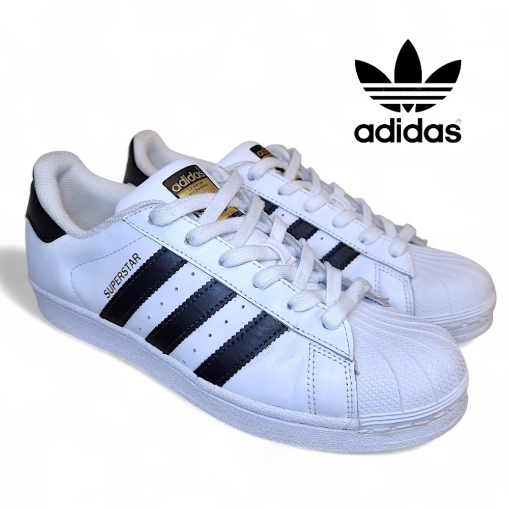 Adidas Women's Superstar White and Black Sneakers